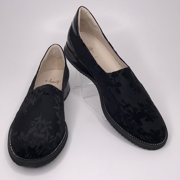 AMALFI by Rangoni Black Eufemio Loafers sz 8.5 - Picture 1 of 12